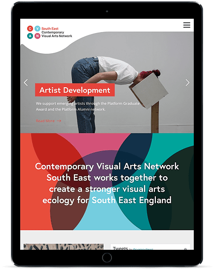 CVAN website tablet mockup