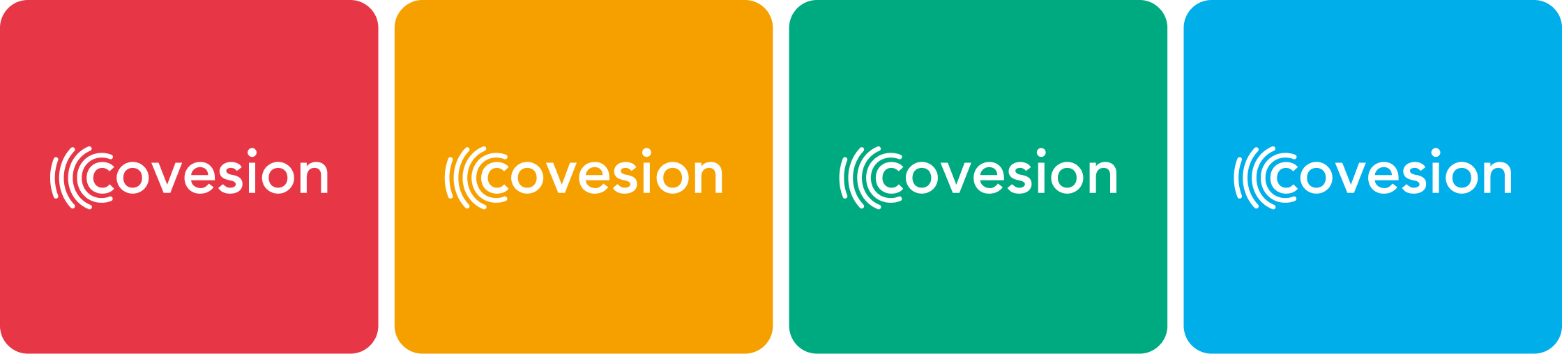 Covesion logo in four colours.