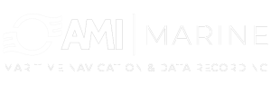 White AMI Marine logo.