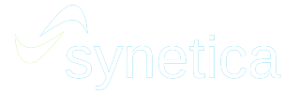 White Synetica logo.
